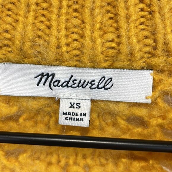 Madewell Windemere Pointelle Pullover Sweater Gold size XS - Picture 8 of 13